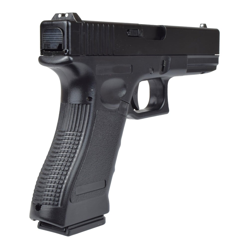 Pistola a gas scarrellante half-metal nera