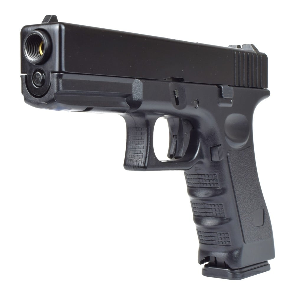 Pistola a gas scarrellante half-metal nera