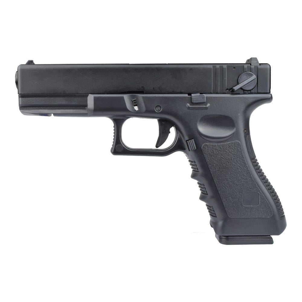 Pistola a gas scarrellante half-metal semi/full auto nera