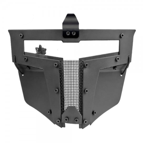 Maschera per elmetto Iron Warrior Full Face nera di WOSPORT