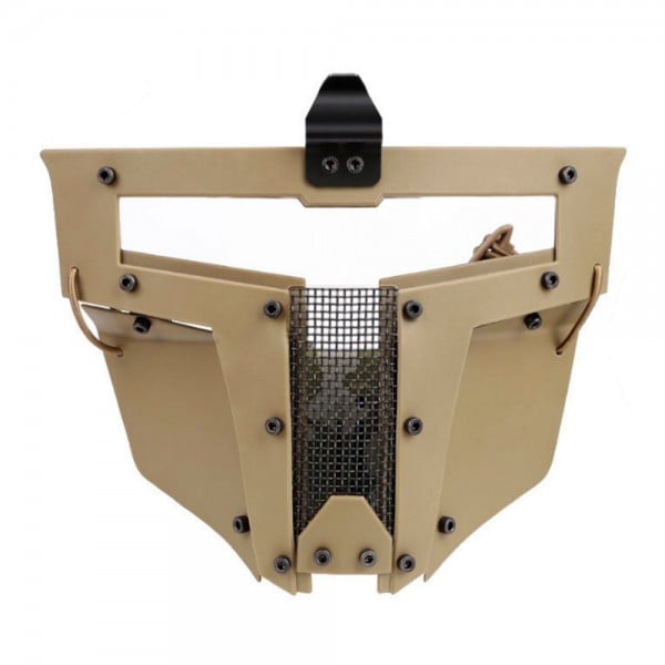 Maschera per elmetto Iron Warrior Full Face Tan di WOSPORT