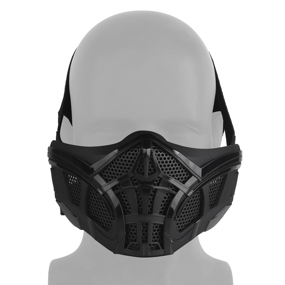 Mezza maschera Scorpion nera di WOSPORT