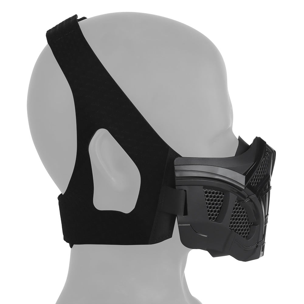 Mezza maschera Scorpion nera di WOSPORT