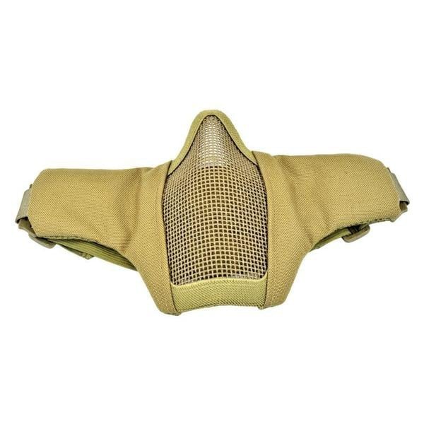 Maschera con griglia in metallo Tan di WOSPORT