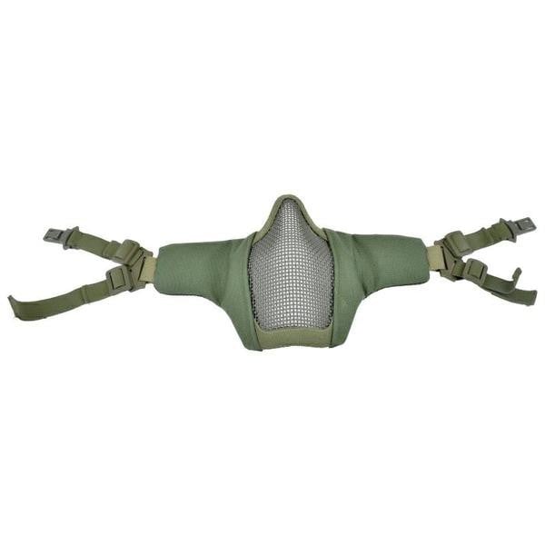 Maschera con griglia in metallo Olive Drab di WOSPORT