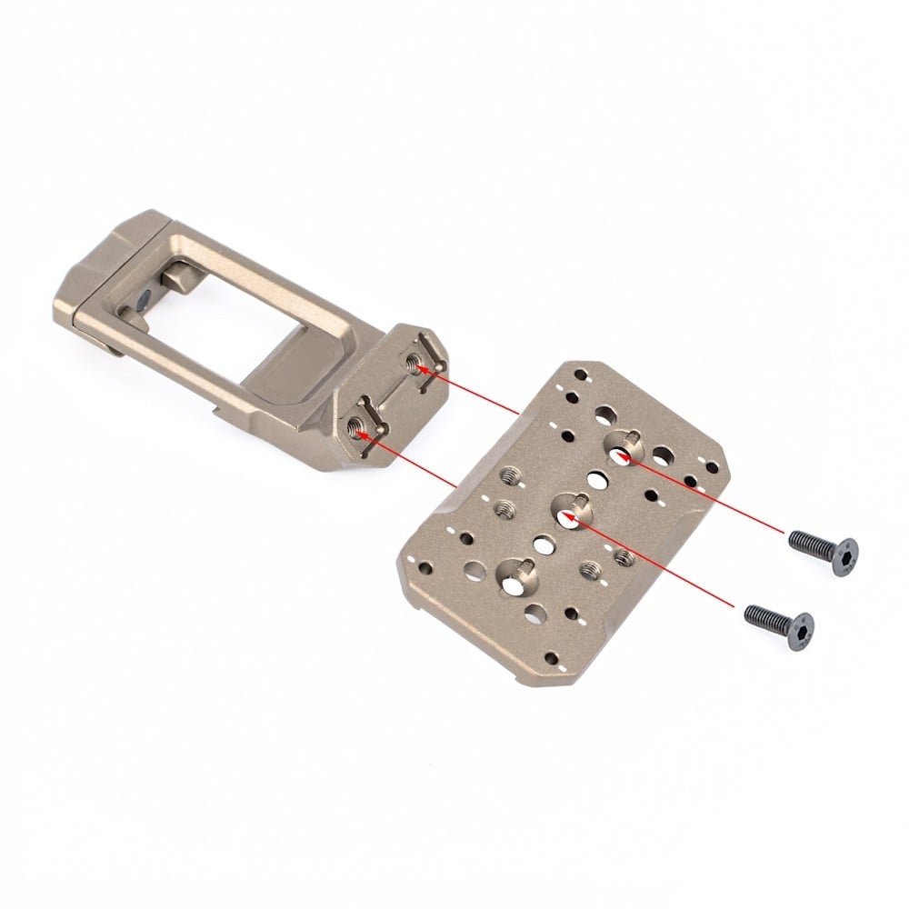 Attacco laterale 45 gradi per Red Dot T1, T2, RMR Dark Earth di WADSN