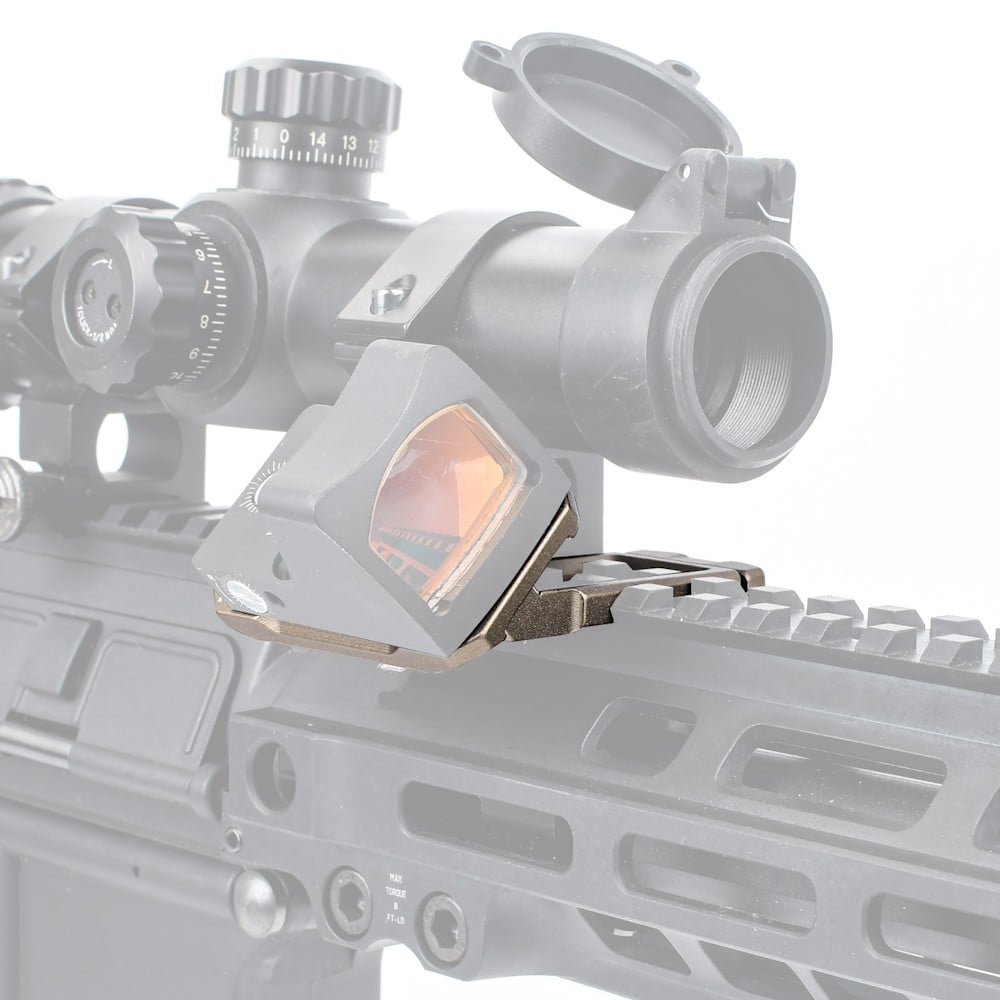 Attacco laterale 45 gradi per Red Dot T1, T2, RMR Dark Earth di WADSN