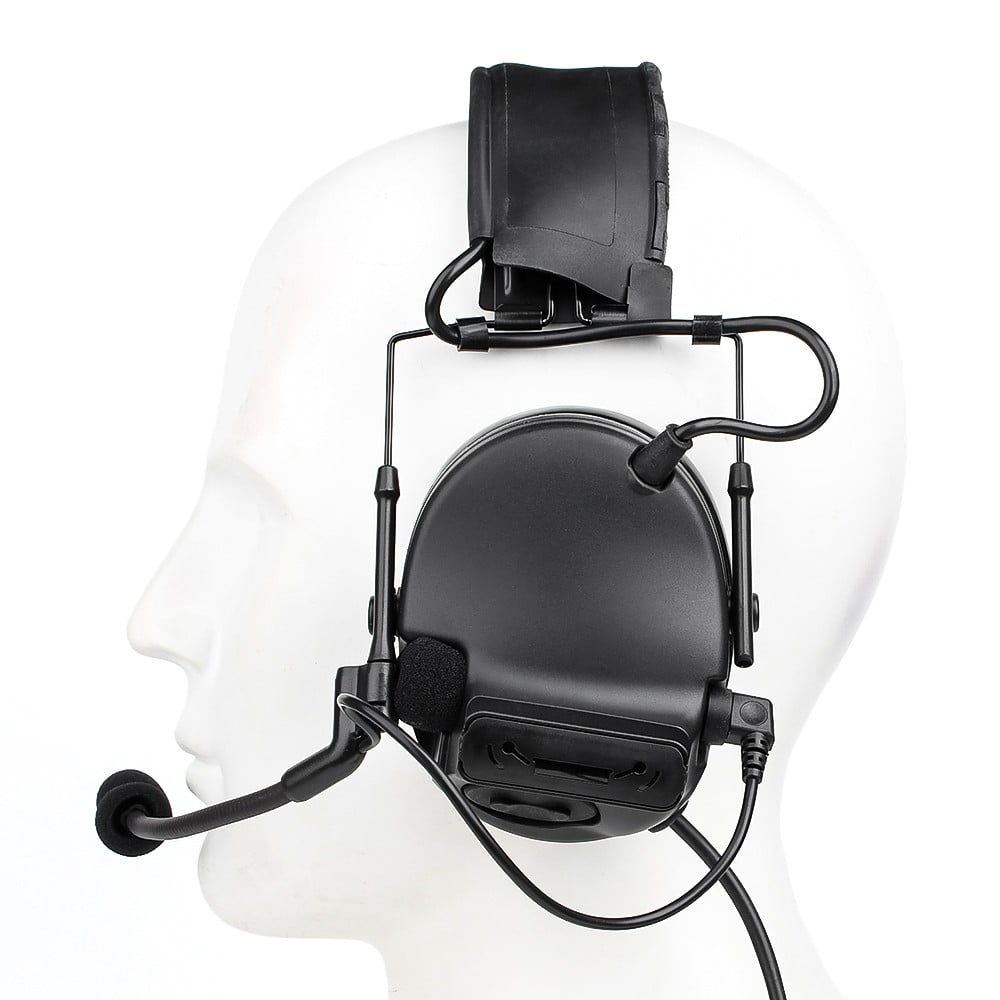 Cuffie e microfono con riduzione attiva del rumore nero di WADSN