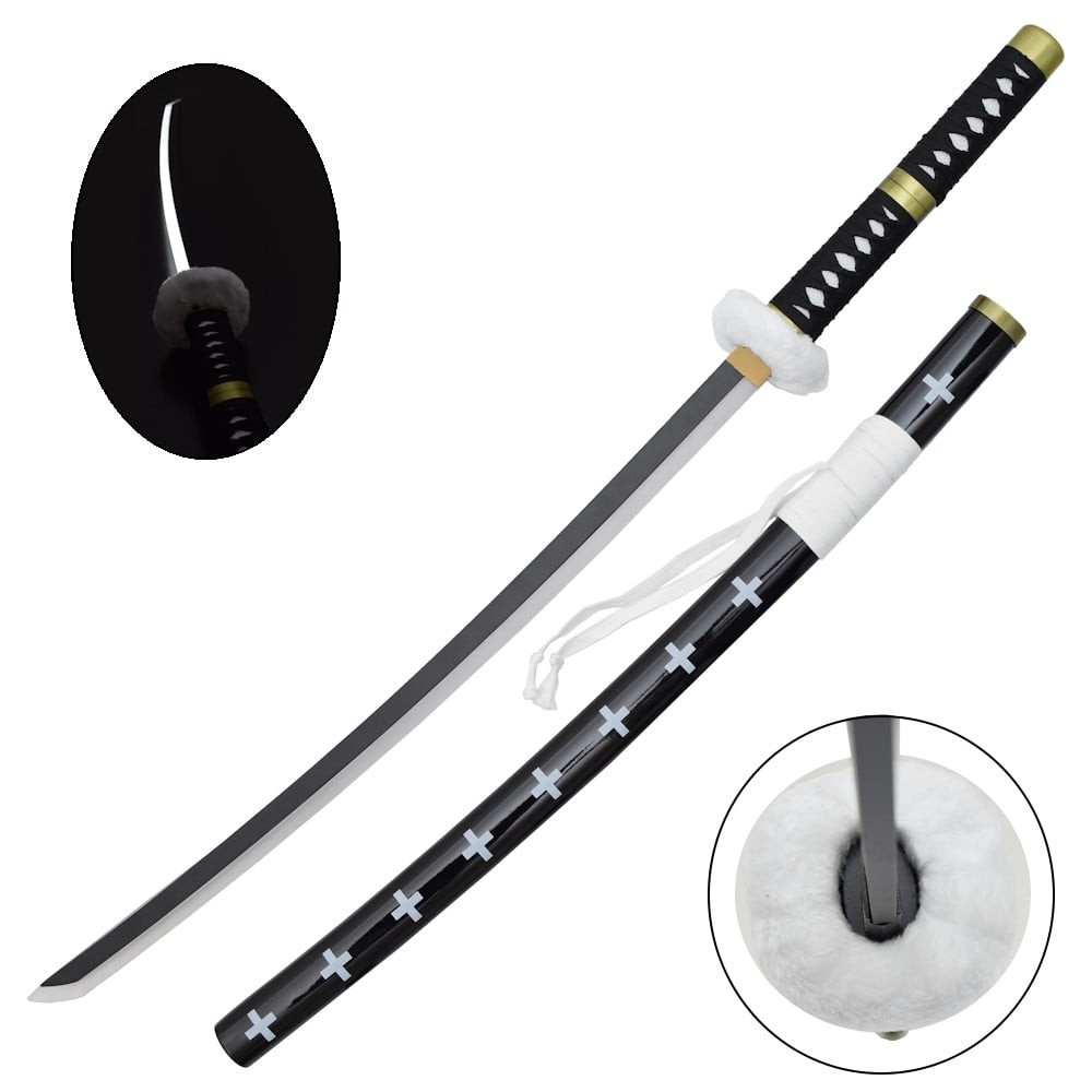 Katana ornamentale con illuminazione LED ispirata a Trafalgar Law (One Piece)
