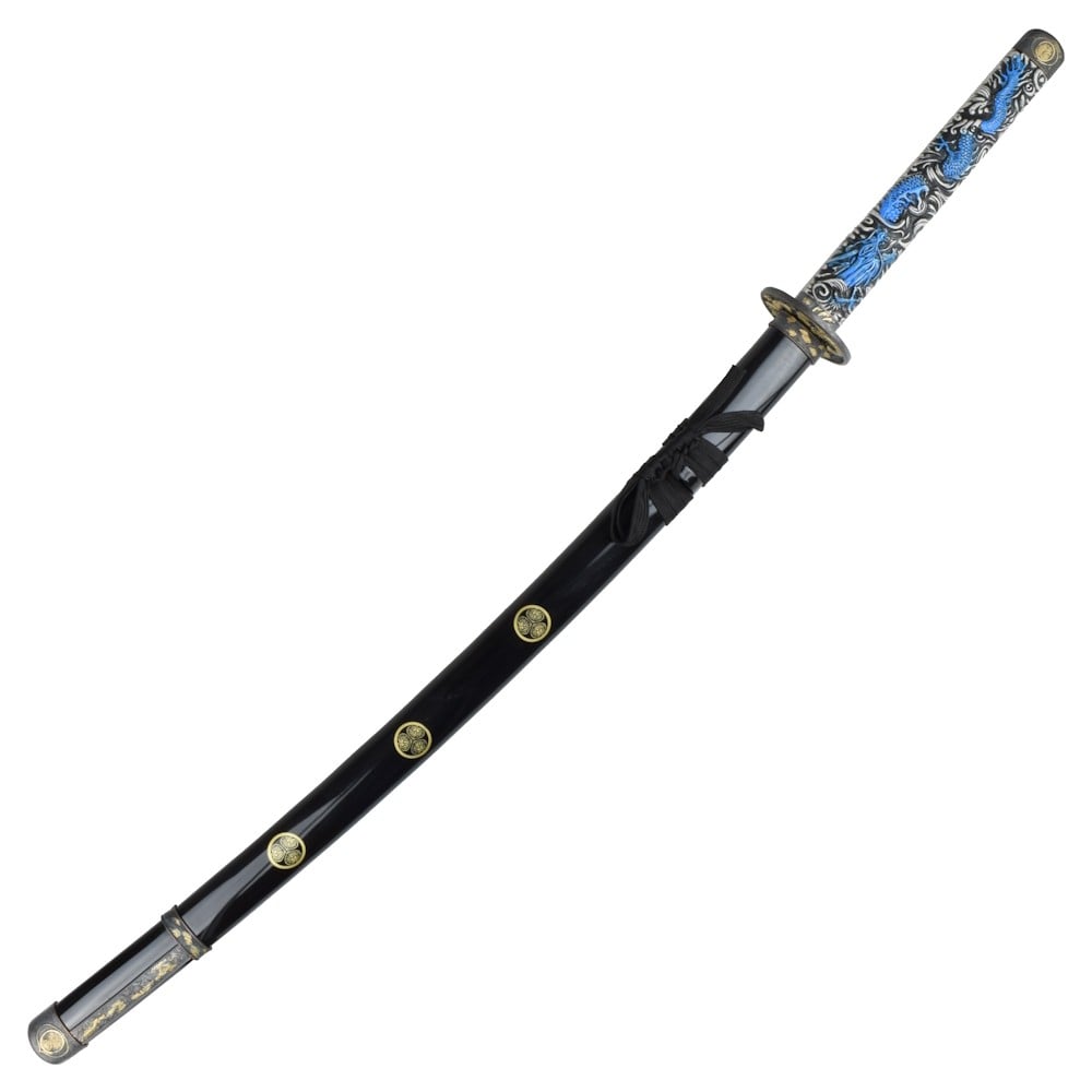 Katana ornamentale blu