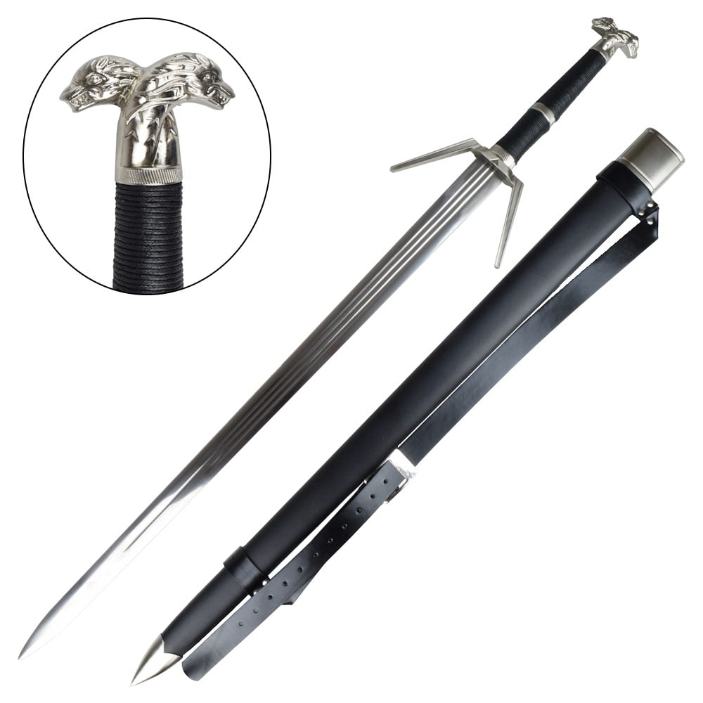 Spada ornamentale Serpentine Silver Sword di Geralt di Rivia