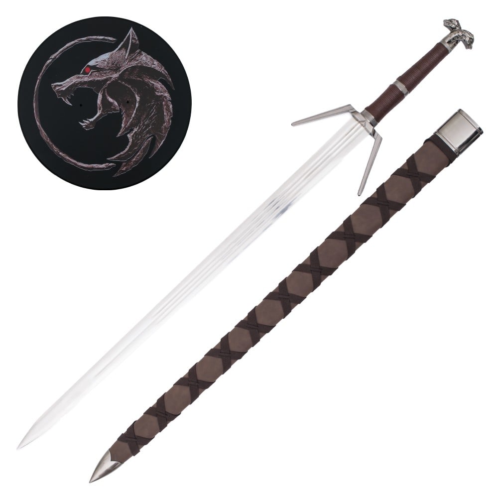 Spada ornamentale ispirata alla Serpentine Silver Sword di Geralt di Rivia