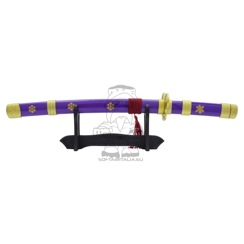 Mini Katana ornamentale Enma di Zoro da One Piece con stand