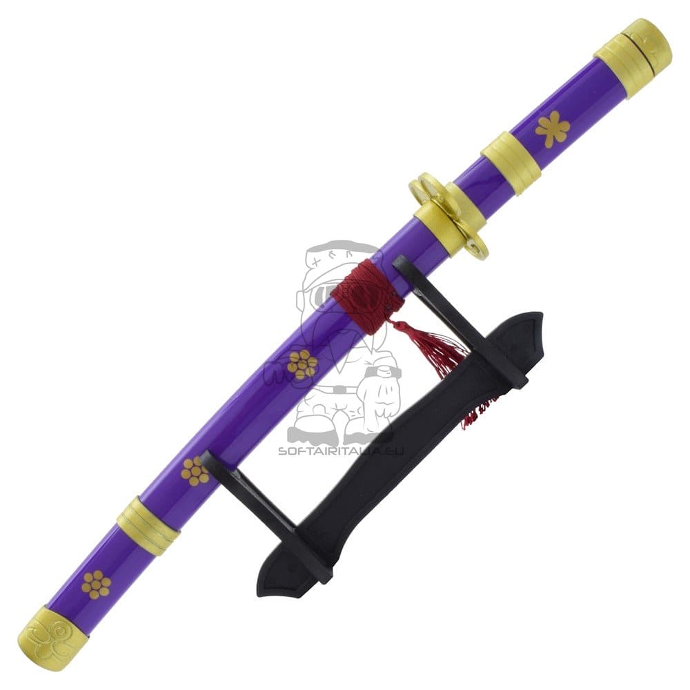 Mini Katana ornamentale Enma di Zoro da One Piece con stand
