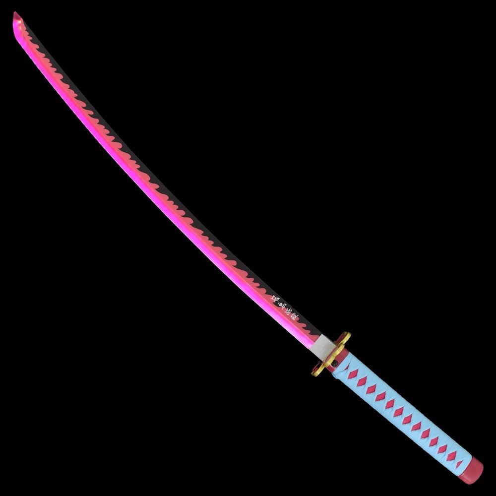 Katana ornamentale di Mitsuri Kanroji con LED - Kimetsu no Yaiba