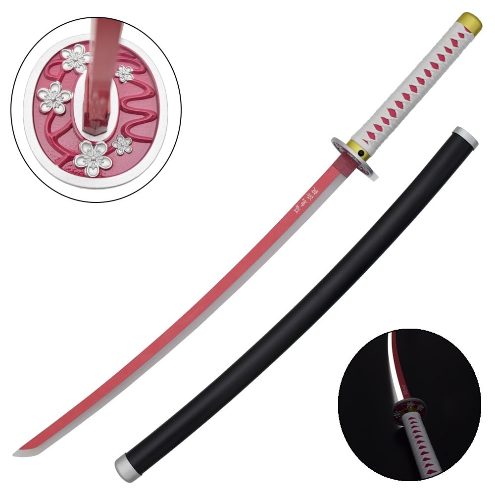 Katana ornamentale di Kanao Tsuyuri con LED - Kimetsu no Yaiba