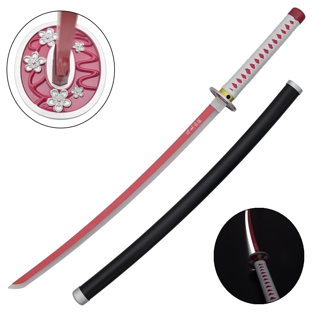Katana ornamentale LED ispirata a Kanao Tsuyuri (Demon Slayer)