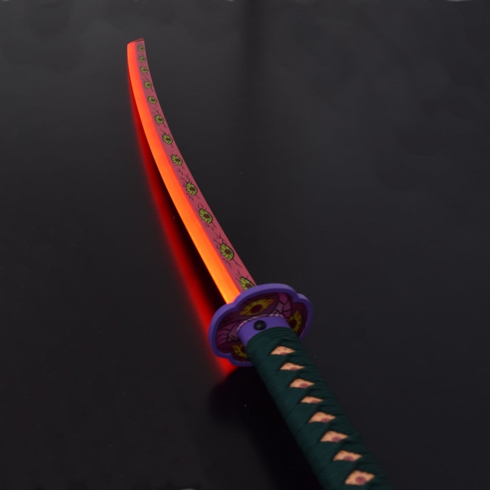 Katana ornamentale LED ispirata a Kokushibou di Demon Slayer