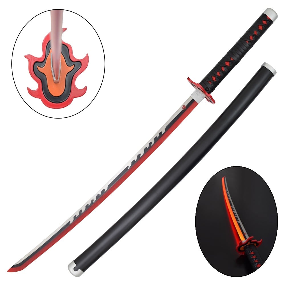 Katana ornamentale LED ispirata a Tanjiro Kamado (Demon Slayer)
