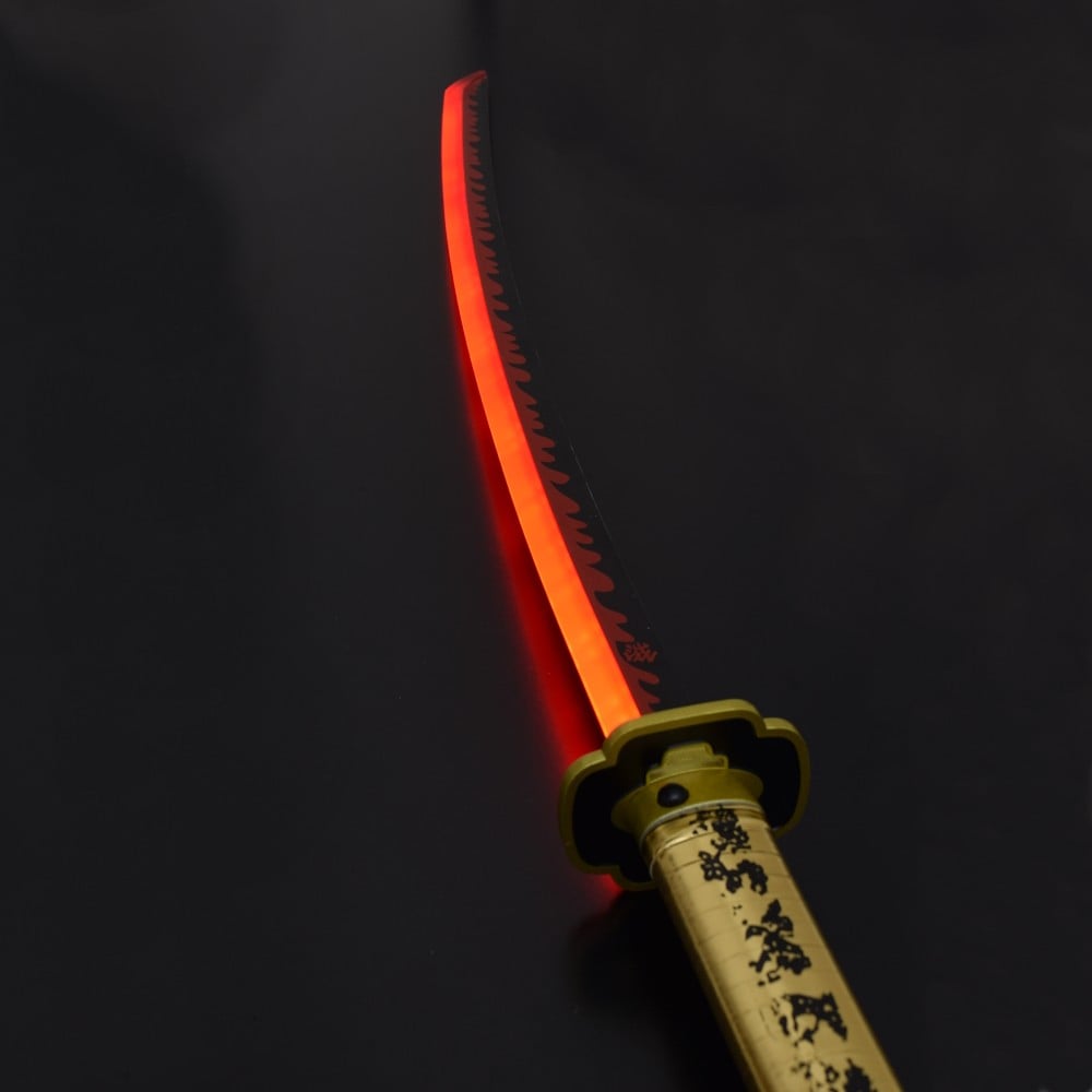 Katana ornamentale con illuminazione LED versione Bamboo ispirata a Tsugikuni Yoriichi