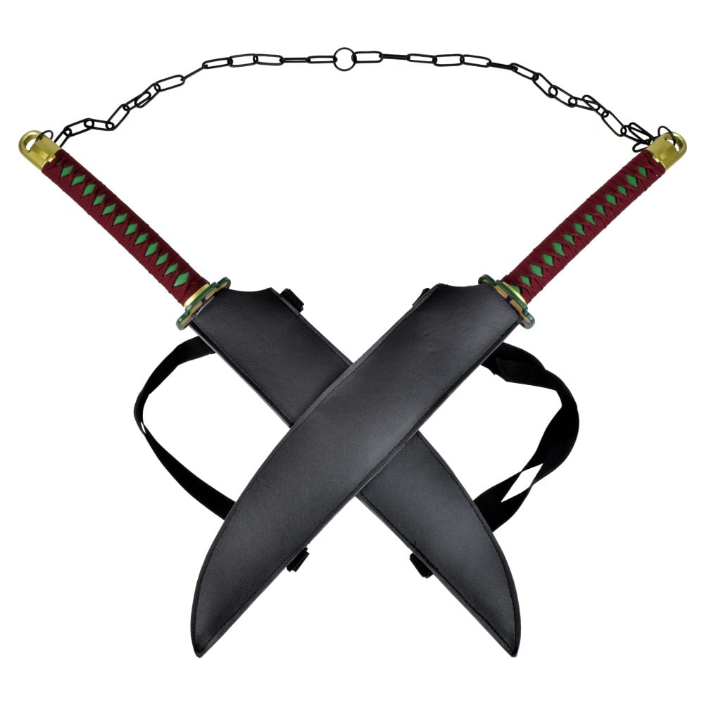 Doppia spada ornamentale ispirata a Tengen Uzui (Demon Slayer)