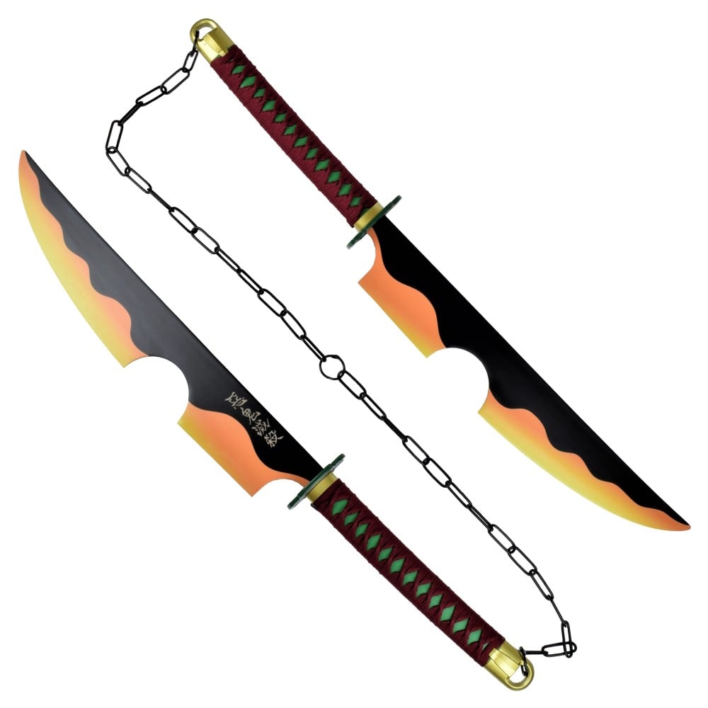 Doppia spada ornamentale ispirata a Tengen Uzui (Demon Slayer)