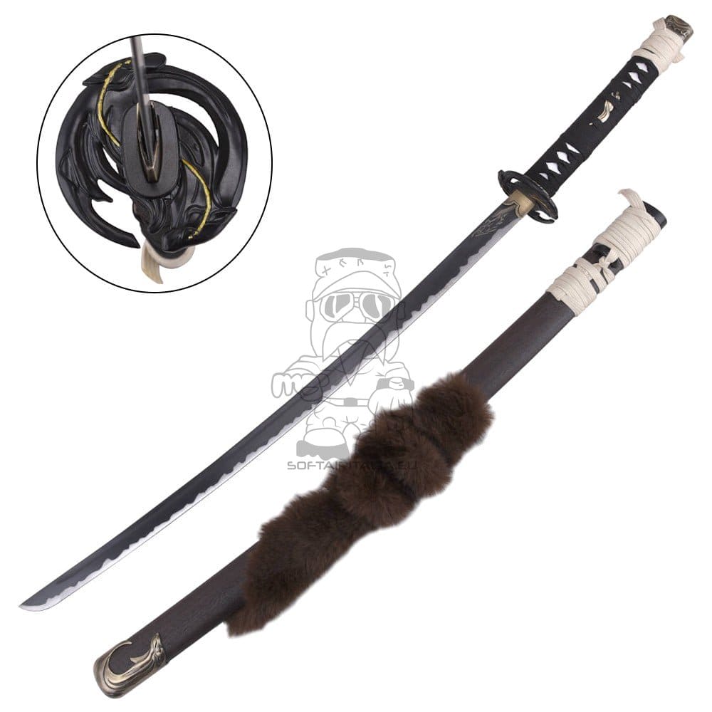 Katana ornamentale ispirata alla Wolf Blade di Atsu serie Ghost of Yotei
