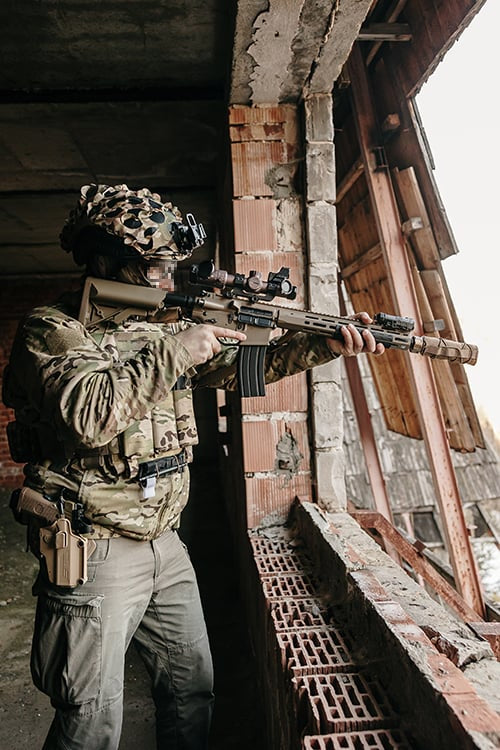 Fucile softair M4/AR-15 Knight's Armament DSG Tan di WELL PRO