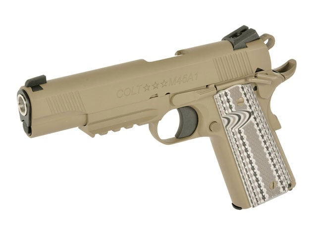 Replica Colt M45A1 Combat Unit GBB Tan di EMG