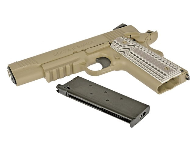 Replica Colt M45A1 Combat Unit GBB Tan di EMG