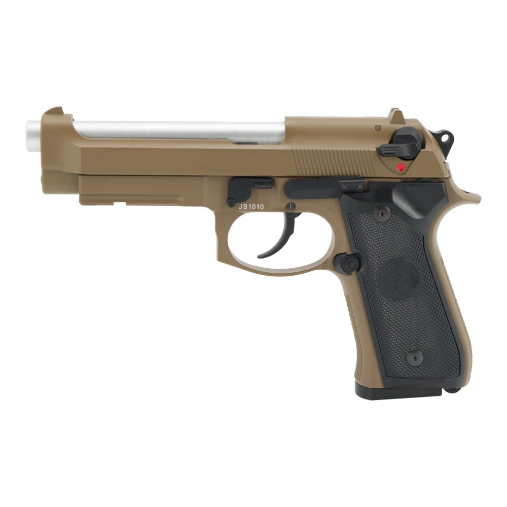 Pistola a Gas Scarrellante in Metallo Tan di SNOW WOLF