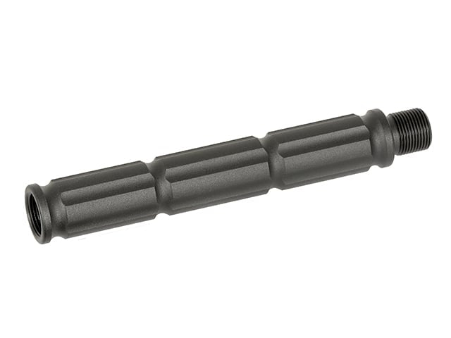 Estensione canna esterna 116 mm alettata 14 mm CCW di SLONG AIRSOFT