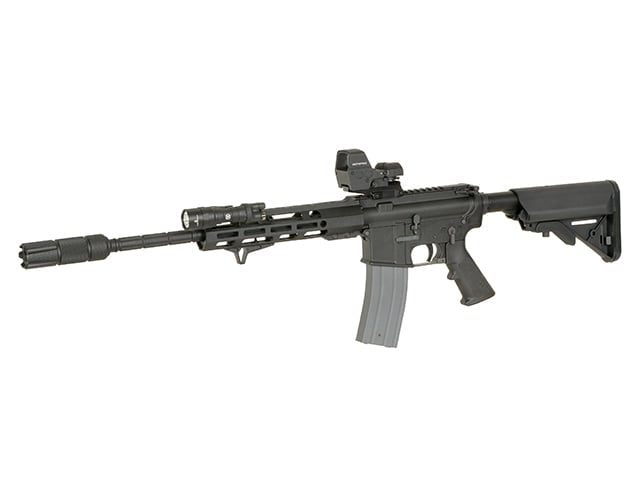 Estensione canna esterna 116 mm alettata 14 mm CCW di SLONG AIRSOFT