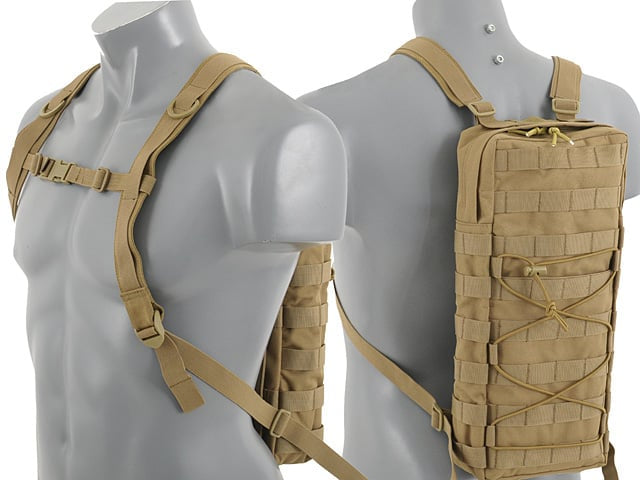 Porta idratazione tattico MOLLE con cinghie - coyote di 8FIELDS