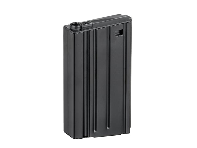 Caricatore Mid-Cap in acciaio da 120 colpi per SR25/AR10 nero di E&C