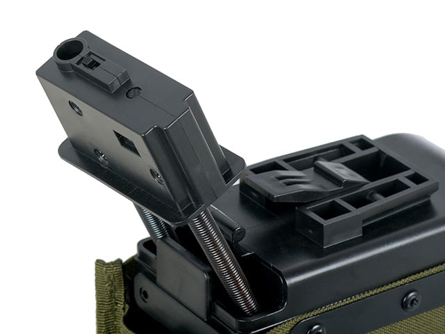 Caricatore a tamburo elettrico 2000 colpi per M249 di S&T