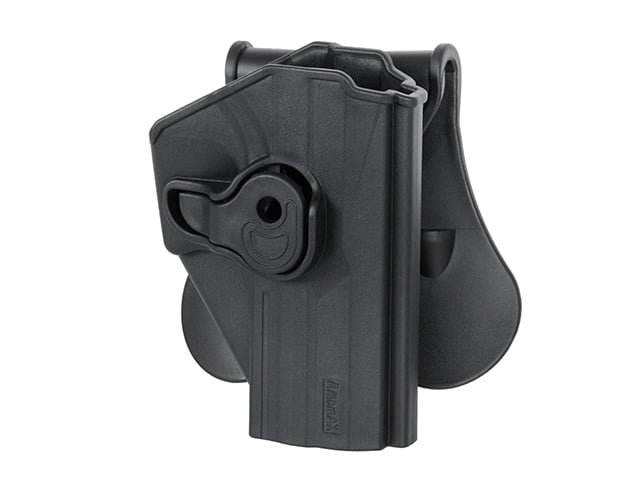Fondina per KWA/LS/UMAREX USP/USP Compact nera di AMOMAX