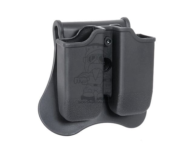 Tasca doppia per caricatori G17/G19/ACP nera di AMOMAX