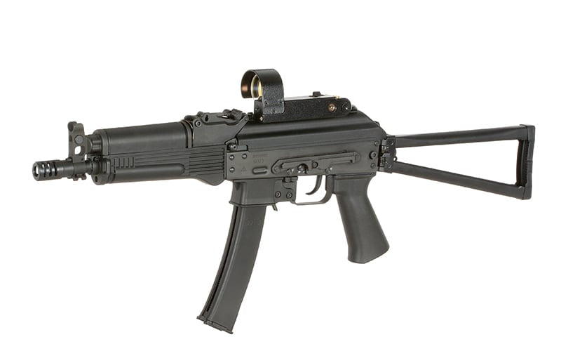 Replica mirino red dot tipo OKP-7 con attacco per slitta superiore di JJ AIRSOFT