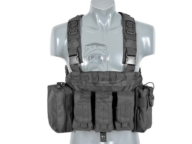 Imbracatura pettorale Force Recon nera di 8FIELDS