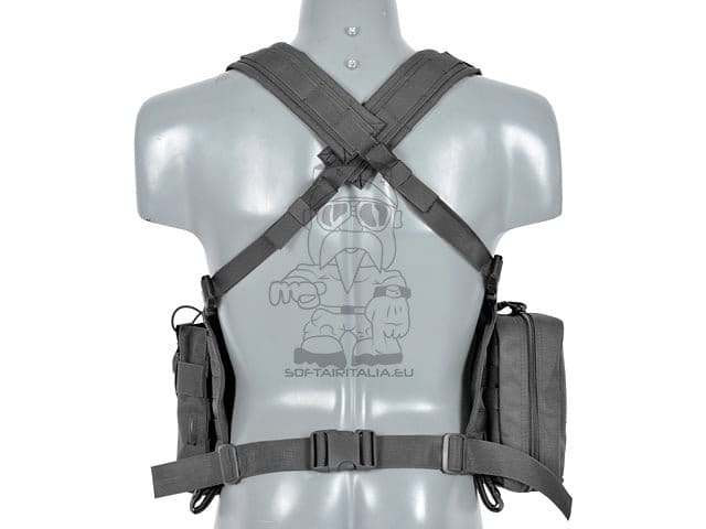 Imbracatura pettorale Force Recon nera di 8FIELDS