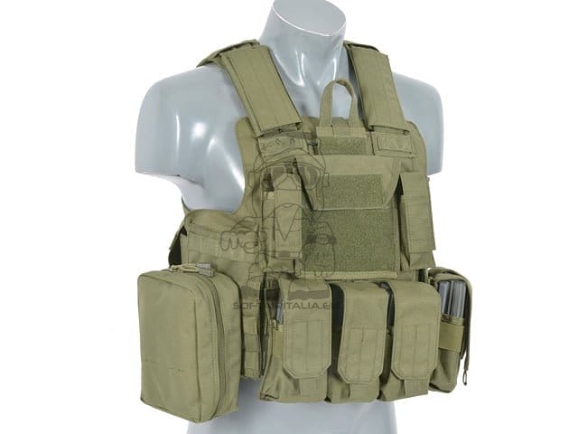 Gilet tattico modulare da combattimento verde oliva di 8FIELDS