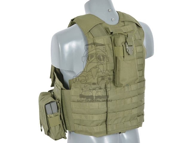 Gilet tattico modulare da combattimento verde oliva di 8FIELDS
