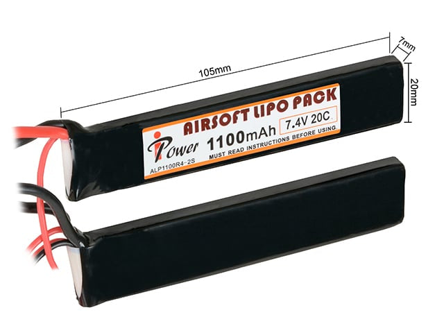 Batteria Li-Po 1100mAh 7,4V 20C di IPOWER