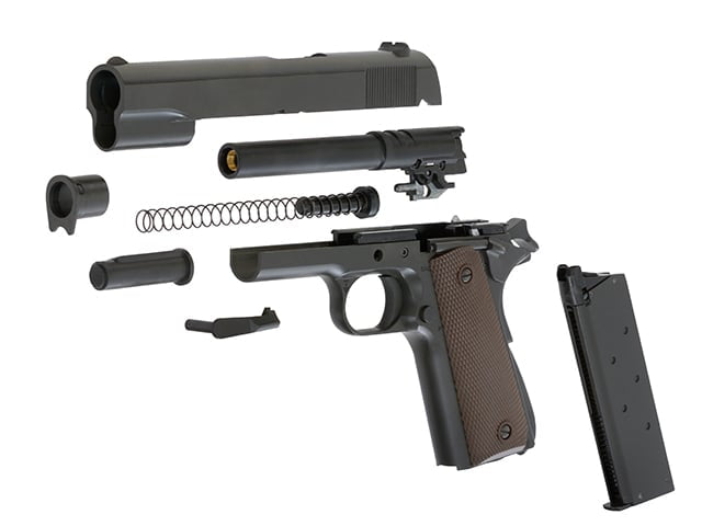 Pistola softair M1911 U.S. ARMY grigio scuro di ARMY ARMAMENT