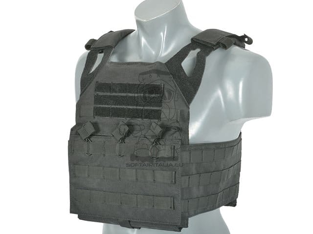 Gilet tattico Jump Plate Carrier con Cummerbund nero di 8FIELDS