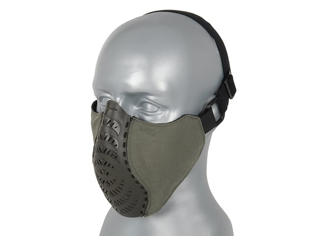 Maschera a mezza faccia verde oliva di FMA
