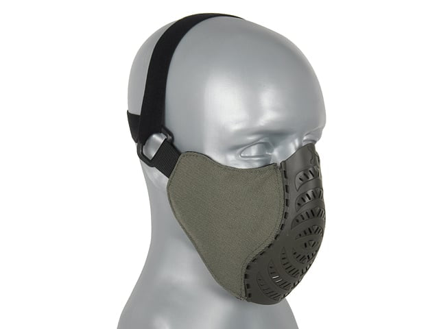 Maschera a mezza faccia verde oliva di FMA