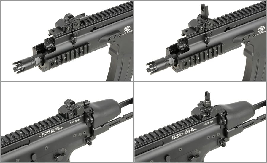 Replica FN SCAR-SC Subcarbine nera con ETU ESHOOTER GEN-2 di CYBERGUN
