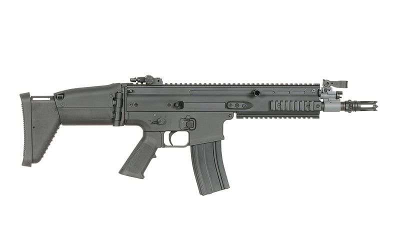 Replica FN SCAR-L nera con ETU ESHOOTER GEN-2 e 25 RPS di CYBERGUN